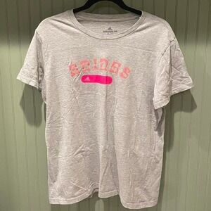Adidas Athletics Graphic T-Shirt Retro Vibe Gray Womens Size XL